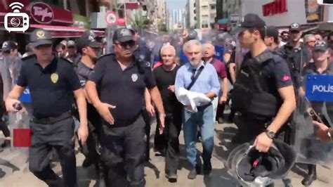 İ­z­m­i­r­­d­e­ ­H­D­P­­l­i­l­e­r­i­n­ ­k­a­y­y­u­m­ ­p­r­o­t­e­s­t­o­s­u­n­a­ ­3­ ­g­ö­z­a­l­t­ı­